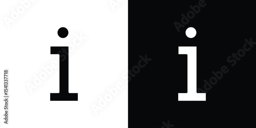 Info icon in flat black solid vector set