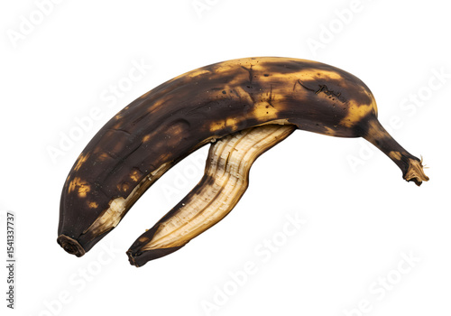 Overripe Banana A Study in Decay isolated on transparent baackground