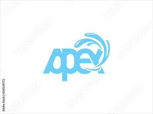 Light Blue Apex Logo Water Splash Design V E C T O R vector