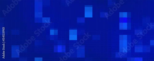This image features a vibrant blue abstract tech pattern background. The design consists of a network grid with varying shades of blue, creating a dynamic and energetic visual effect