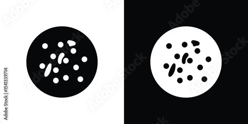 Leukemia icon in flat black solid vector set