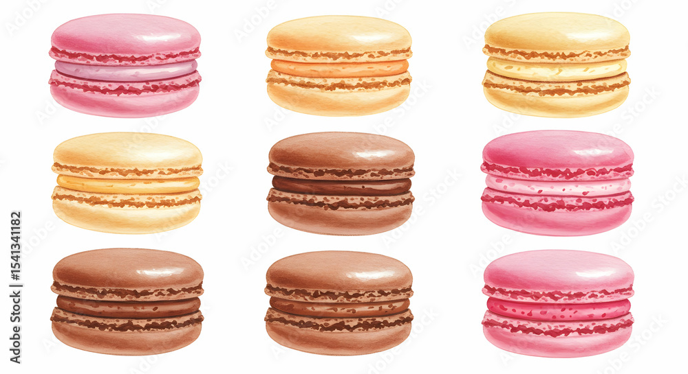 Delicious French Macarons Sweet Pastry Treats Delicious French Macarons Sweet Pastry Treats