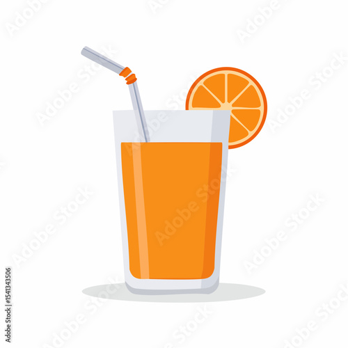 Fresh orange juice in a glass with oranges, a healthy citrus fruit drink perfect for breakfast