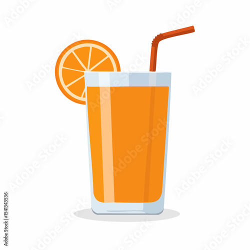 Fresh orange juice in a glass with a straw, or with a whole orange, a healthy and refreshing citrus drinkFresh orange juice in a glass with a straw, or with a whole orange, a healthy and refreshing ci