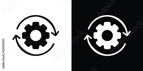 Operation icon in flat black solid vector set
