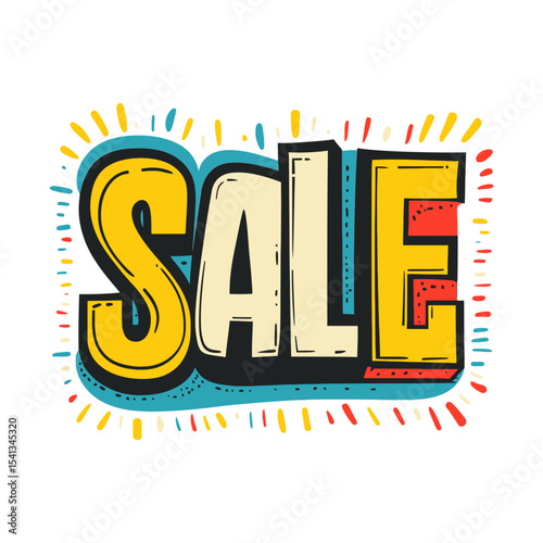 A bold, colorful "SALE" graphic with radiating lines, conveying urgency and excitement. Ideal for websites and blogs to announce discounts, promotions, retail events, or special offers.

