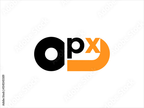 Abstract Orange and Black Vector Logo Design with Letters apx