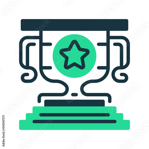 Award Trophy line icon. Universal creative premium symbol. Vector sign icon logo template. Vector illustration