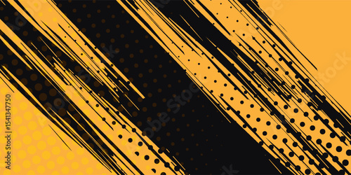 Sports background design with abstract modern template. black and yellow abstract dirty grunge background. vector ilustrator modern grunge