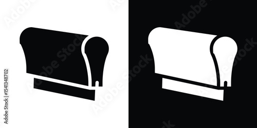 Print screen icon in flat black solid vector set