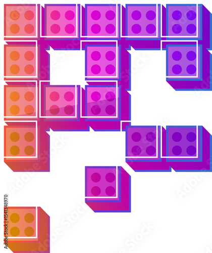 Glow Purple Pixelated Corner