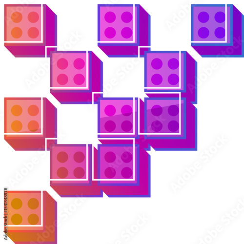 Glow Purple Pixelated Corner