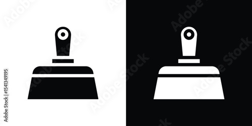 Putty knife icon in flat black solid vector set