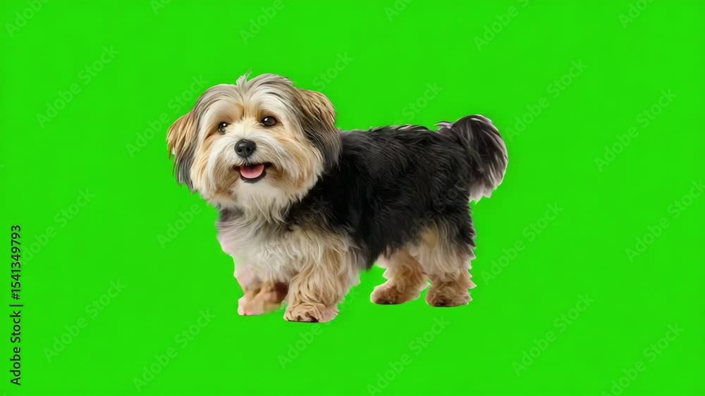 A charming dog standing with a backdrop A charming dog standing with a backdrop