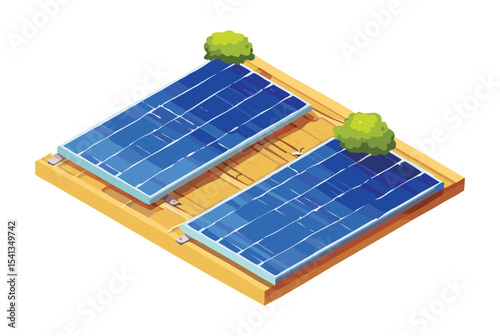 Agricultural Solar Panels in Open Field Landscape