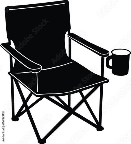 black and white chair