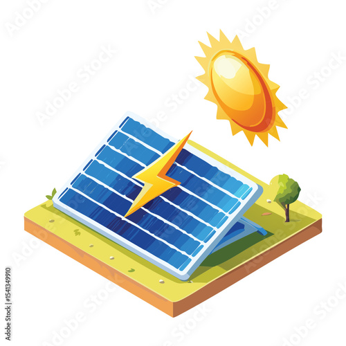 Solar Panel System Harnessing Sunlight Outdoors