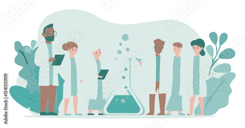 Diverse Scientists Engaged in Experimentation Within Laboratory Setting