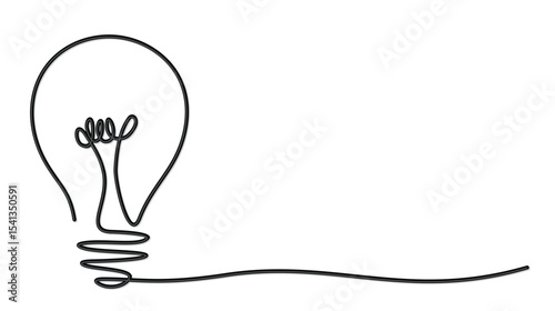 The one line stylized incandescent lamp symbol.
