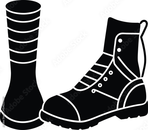 pair of winter boots