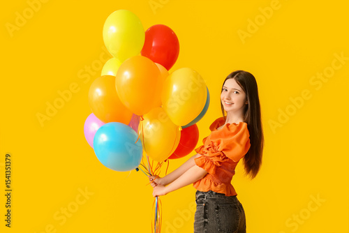 Beautiful teenage girl with...