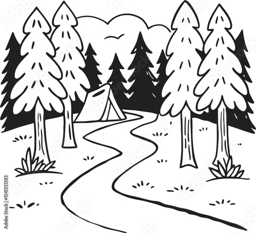 winter forest landscape