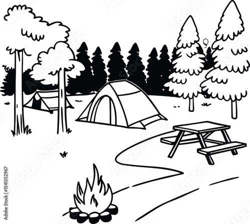 camping on the mountain