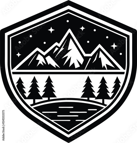 National Park Signage Mountain Concept