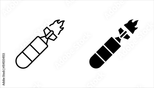 Missiles rocket iconы set. Military Equipment, Atomic War, vector illustration on white background
