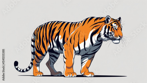 tiger on white