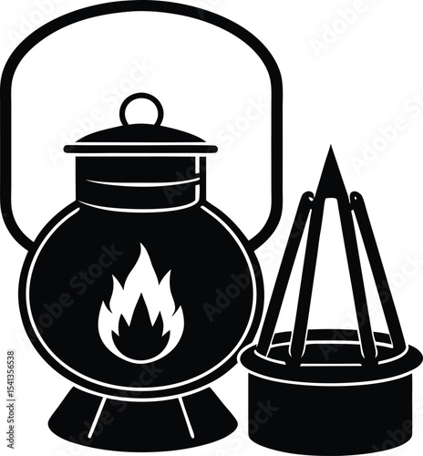 illustration of cooking pot
