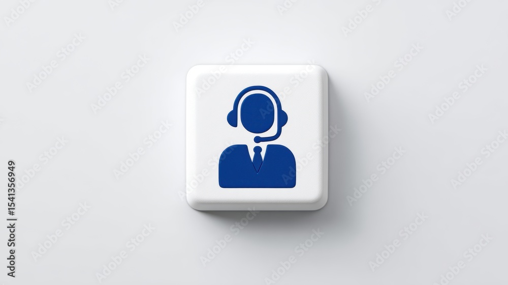Customer Service Icon Button for Support and Assistance Customer Service Icon Button for Support and Assistance