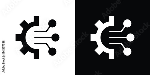Transform icon in flat black solid vector set