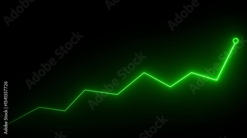 Abstract arrow business growth and graph chart icon animation , black background animation graph arrow ,