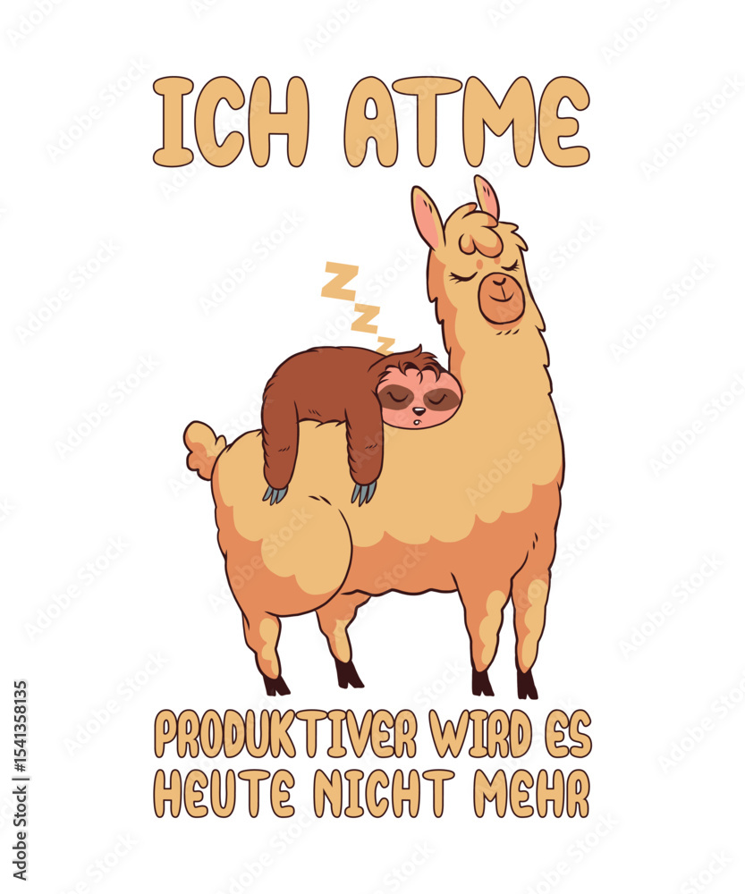 Ich Atme  Produktiver Wird Es Heute Nicht Mehr T-Shirt Design, Typography, Vector Illustration
