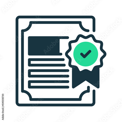Certificate Dual Tone line icon. Universal creative premium symbol. Vector sign icon logo template. Vector illustration