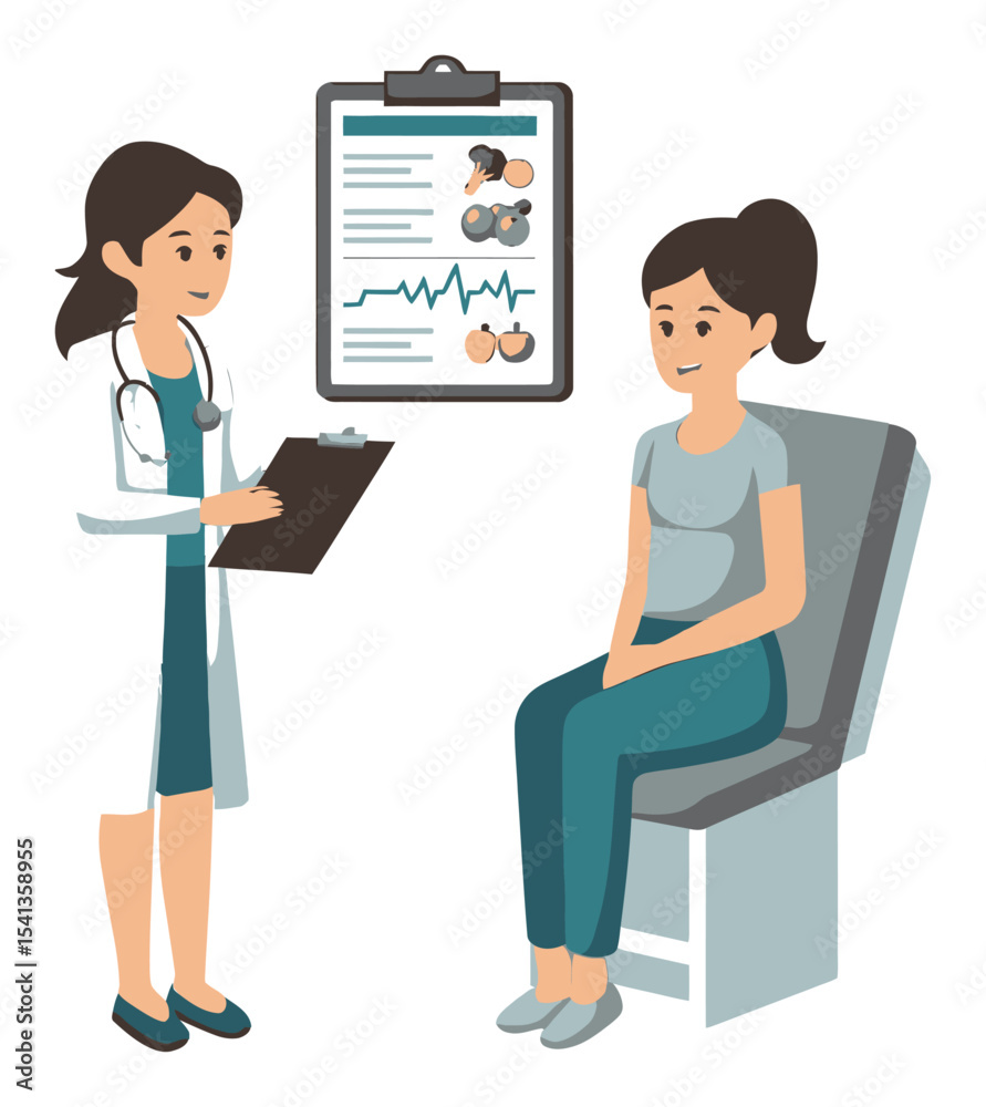 Doctor Consultation with Patient for Health Check and Assessment Doctor Consultation with Patient for Health Check and Assessment