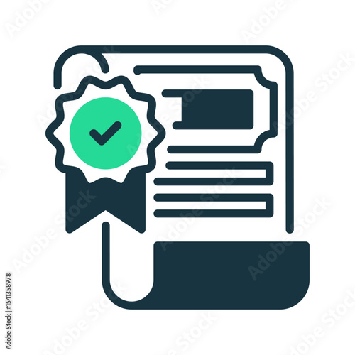 Certificate Dual Tone line icon. Universal creative premium symbol. Vector sign icon logo template. Vector illustration