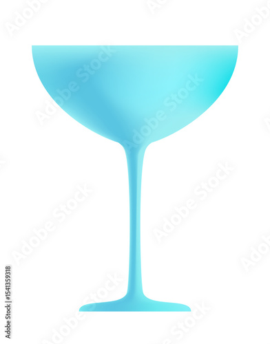 Summer cocktail blue lagoon isolated on white background. Vector illustration for menu, bars, party design.