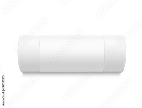 Clear plastic food storage roll bag mockups with paper label. High realistic. Vector illustration isolated on white background. Ready for use in presentation, promo, advertising and more. EPS10.