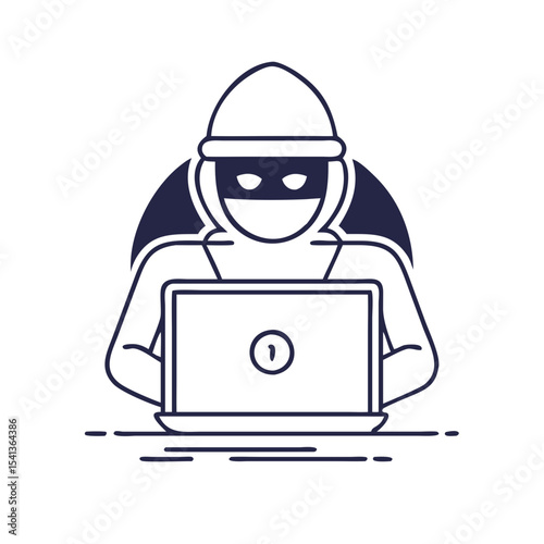 A hacker using laptop 