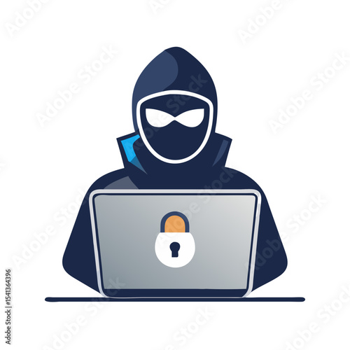 A hacker using laptop 