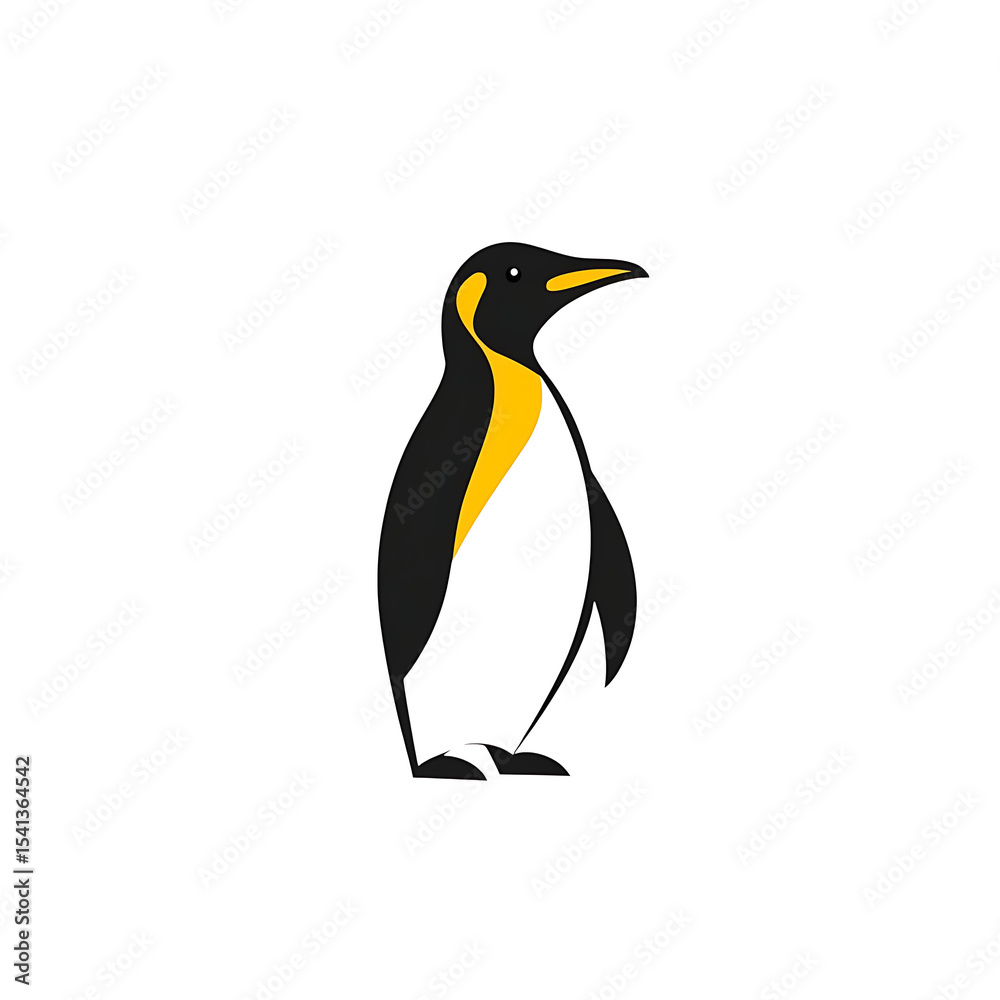 Obraz premium Majestic King Penguin Illustration Antarctic Wildlife Vector Art