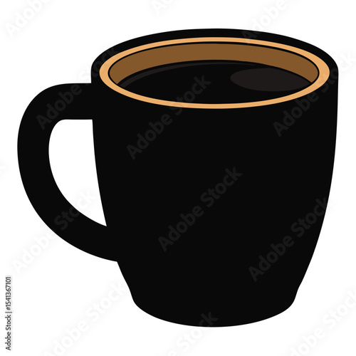 black cup of coffee