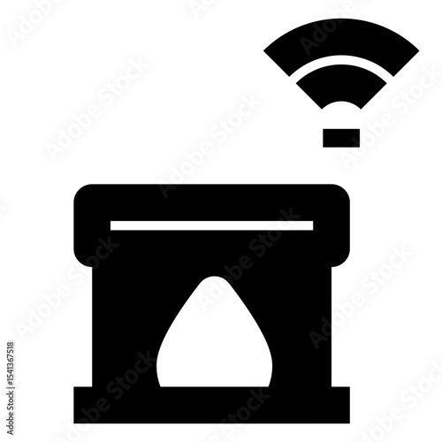 smart home solid icon set