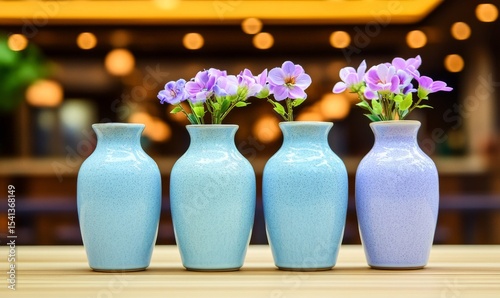 A light blue and lilac glaze, translated onto a porcelain vase, creates a stunning image