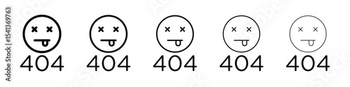 404 Error icon for mobile concept and web design.