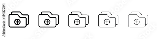 Add folder icon for mobile concept and web design.