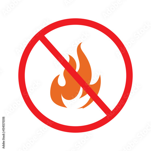 Fire warning sign Vector Image