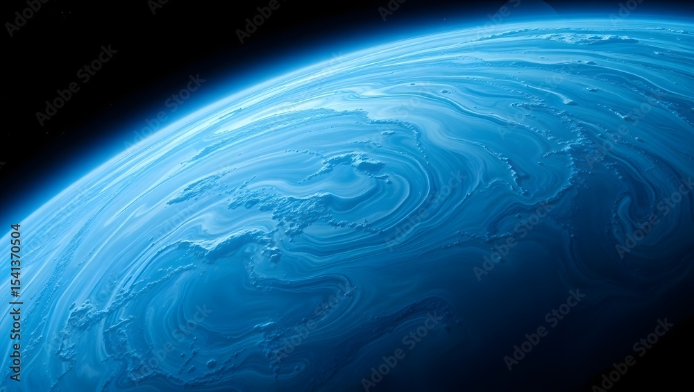 Obraz premium blue planet in space